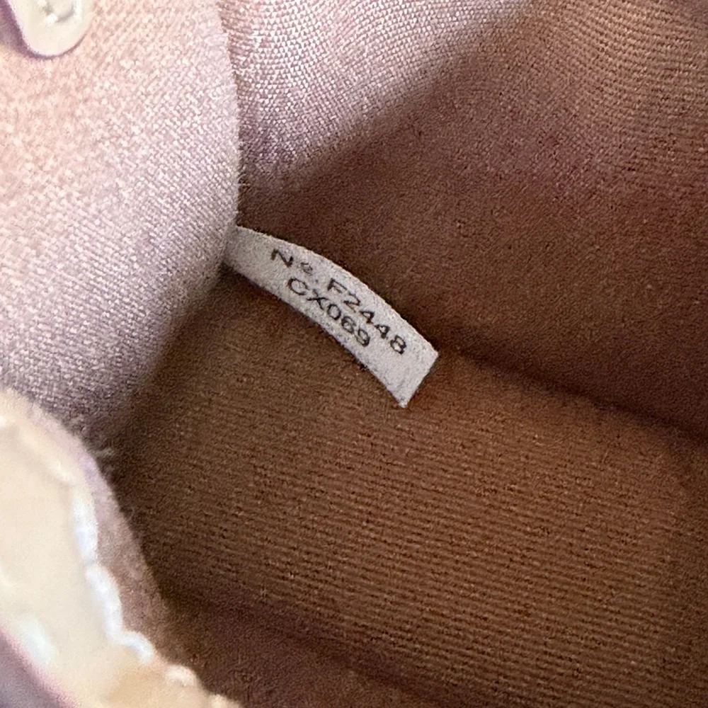 Coach North/South Mini Tote Bag Charm in Signature Canvas Tan & Beige F2448 NWOT